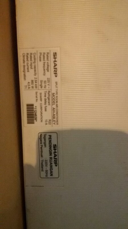 dijual cepat ac sharp 1pk