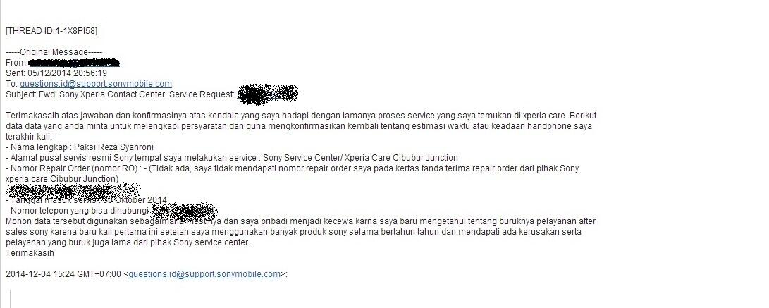 Pelayanan Sony Xperia &quot;Care&quot;