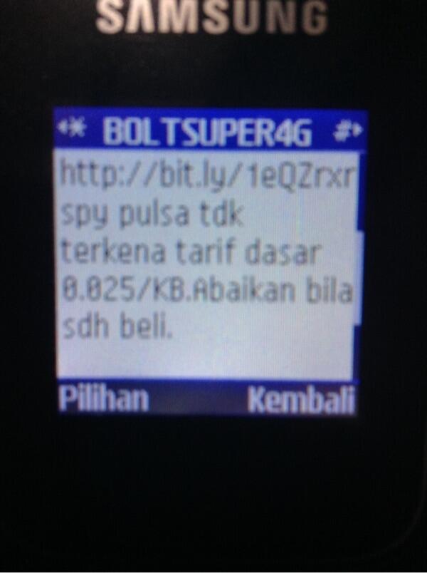 Yang baru dari Jaringan - Pembayaran BOLT Modem
