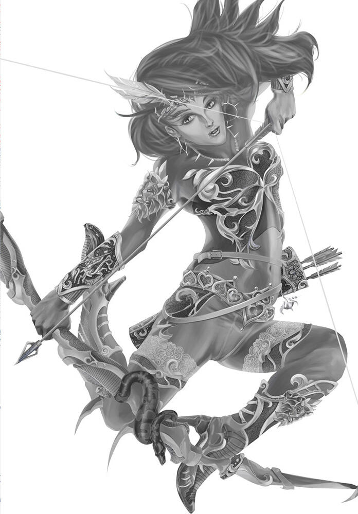 bikin artwork dengan teknik grayscale