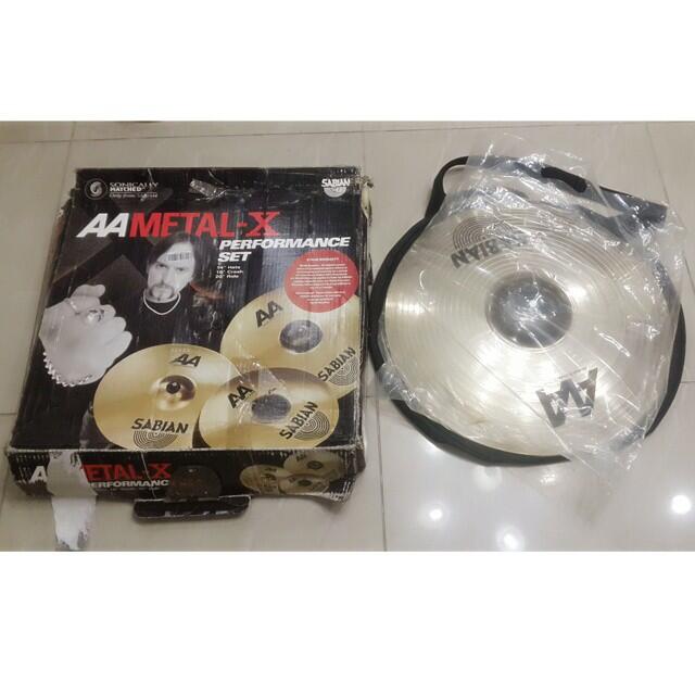 JUAL 1 SET CYMBAL METAL X DAN PARAGON SET MERK SABIAN