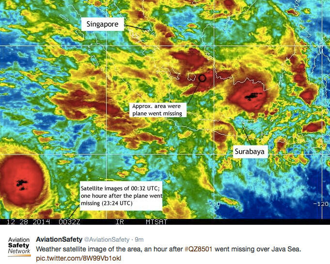  Penampakan Petir di Jalur Terbang Air Asia QZ8501