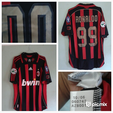Wts Jersey Milan 06/07 n 08/09 Ls Rare