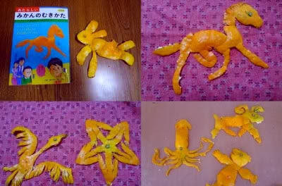 WOW, KEREN!!! Seni mengupas jeruk di Jepang ( Mikan Art )