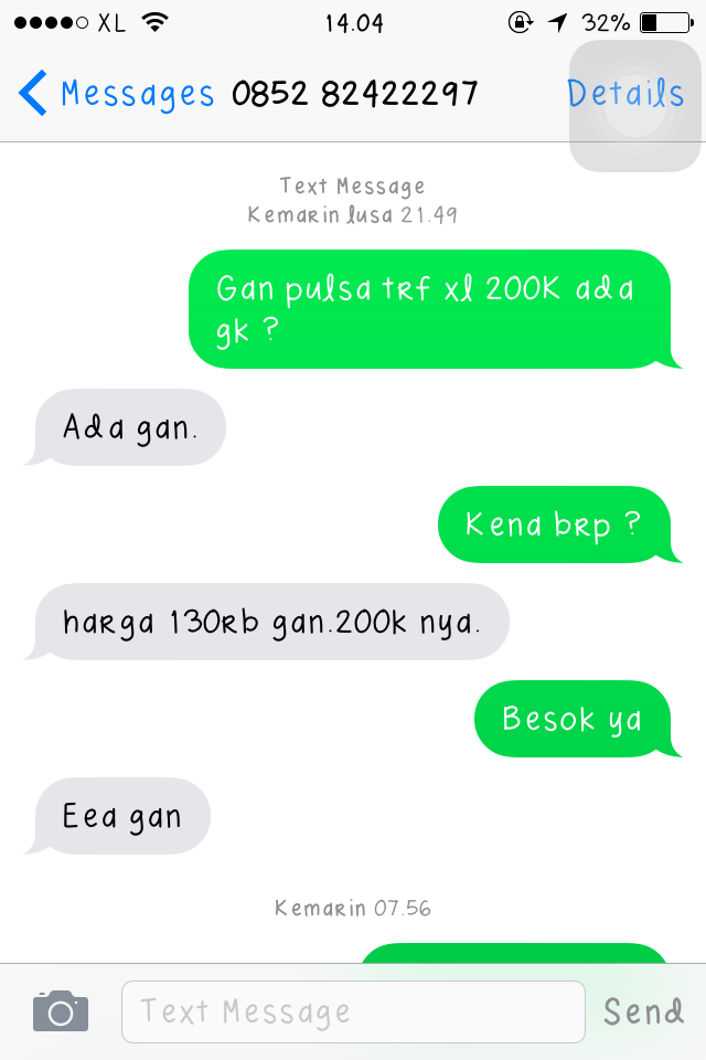Tolong Gan Ane Ketipu Sama ID Reskiadicell atas Penipuan PULSA 500 Ribu Rupiah