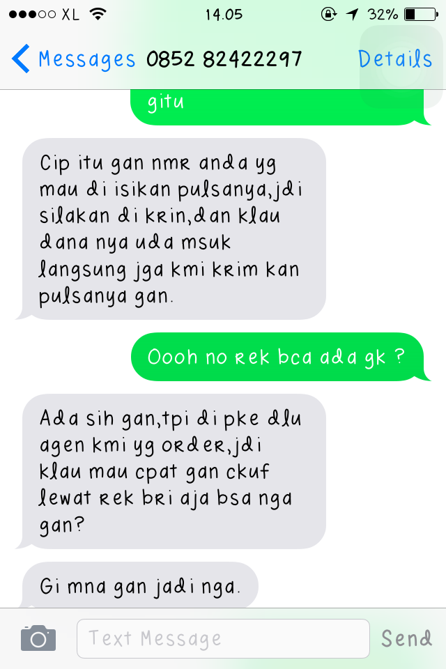 Tolong Gan Ane Ketipu Sama ID Reskiadicell atas Penipuan PULSA 500 Ribu Rupiah