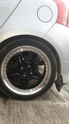 Di Jual Velg Works 17" 3pcs Double PCD 4x100 5 x 100 + Ban Kondisi 80 %
