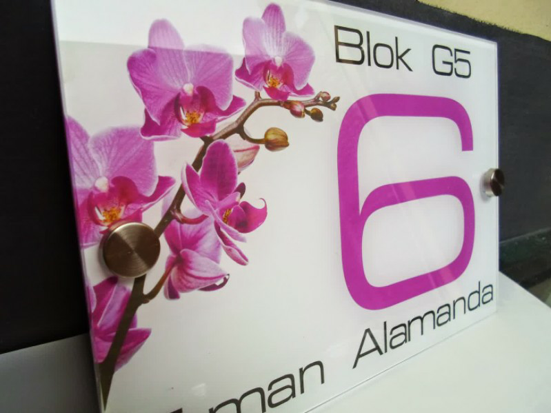 Nomor Rumah Modern ~ Nomor Rumah Akrilik Desain Full Colour