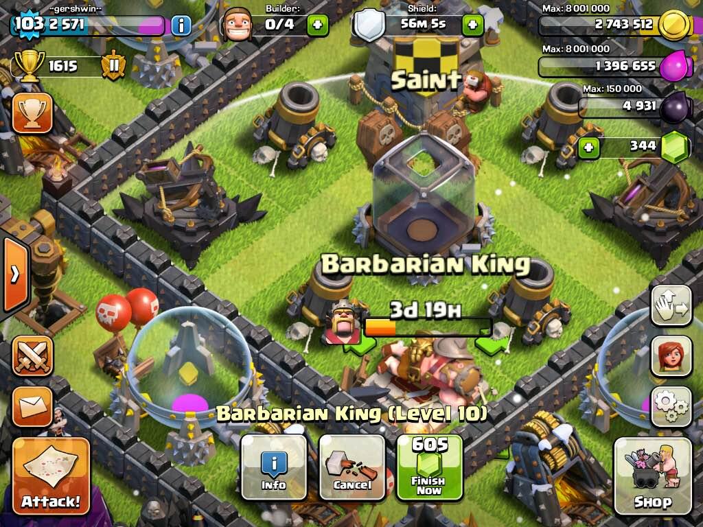 JUAL ID COC TH 9 LVL 103