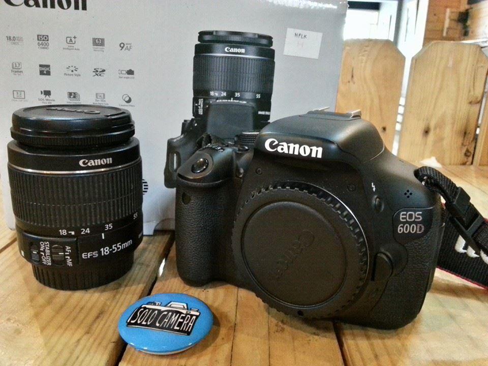 SOLO CAMERA: 600D kit 18-55 is II SC 5rb.an, mulus murah komplet box