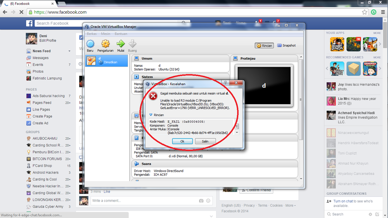 tanya seputar error pada Virtual Box
