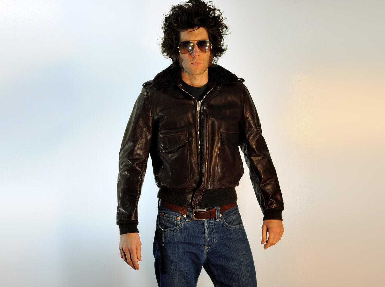 jaket kulit Genuine leather schott 674