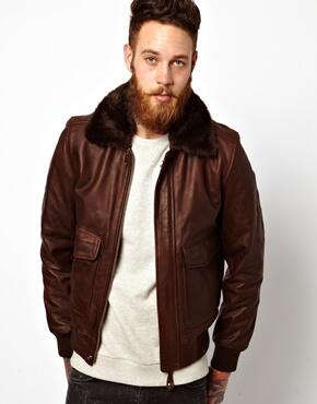 jaket kulit Genuine leather schott 674
