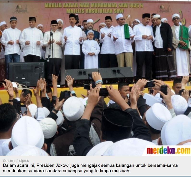 &#91;+PIC&#93; Jokowi, Ketua MPR &amp; Menteri Hadiri Maulid Akbar Majelis Rasulullah di Monas