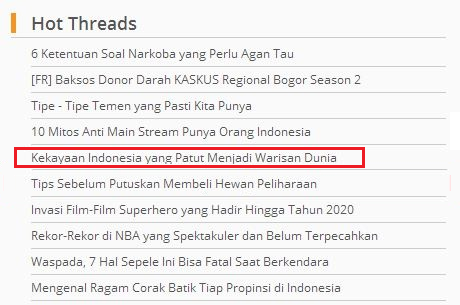 Kekayaan Indonesia yang Patut Menjadi Warisan Dunia (World Heritage)