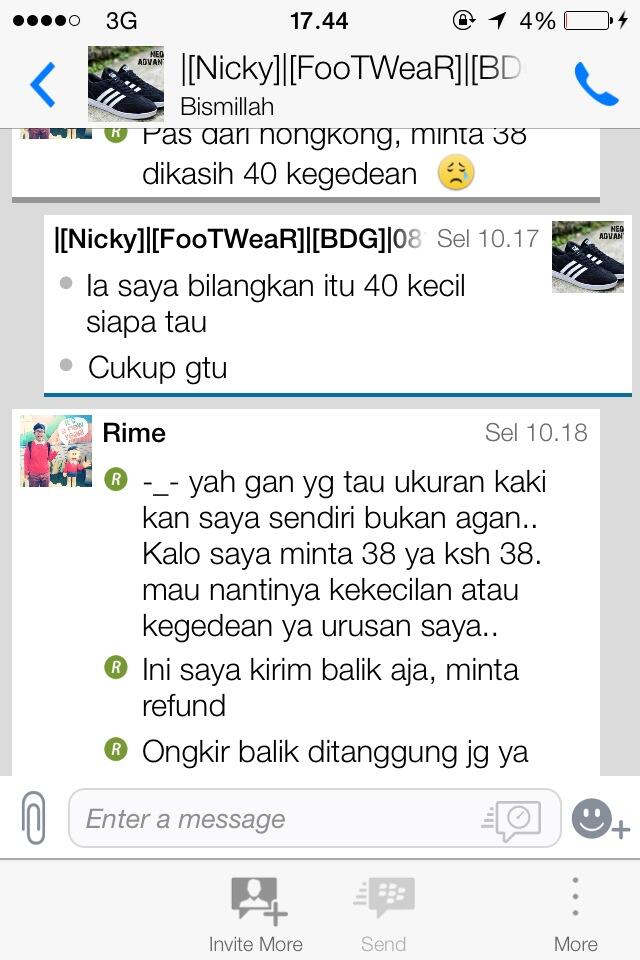 Surat pembaca (komplain) buat agan happy.guy toko sepatu Bandung