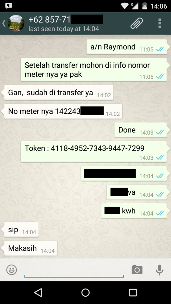Pulsa / Token Listrik PLN | BOLT | Telkomsel | XL | INDOSAT - Pembayaran BCA /Mandiri