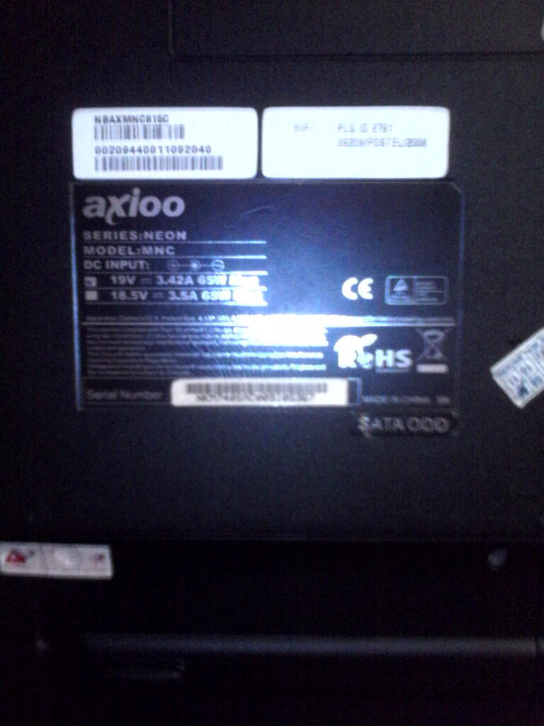 Laptop Axioo series NEON model MNC second