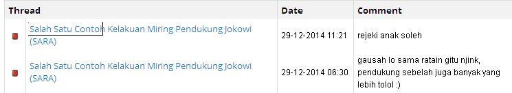 Salah Satu Contoh Kelakuan Miring Pendukung Jokowi (SARA)