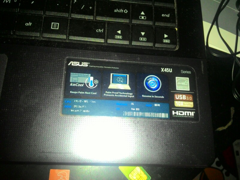 notebook asus x45u mulus!