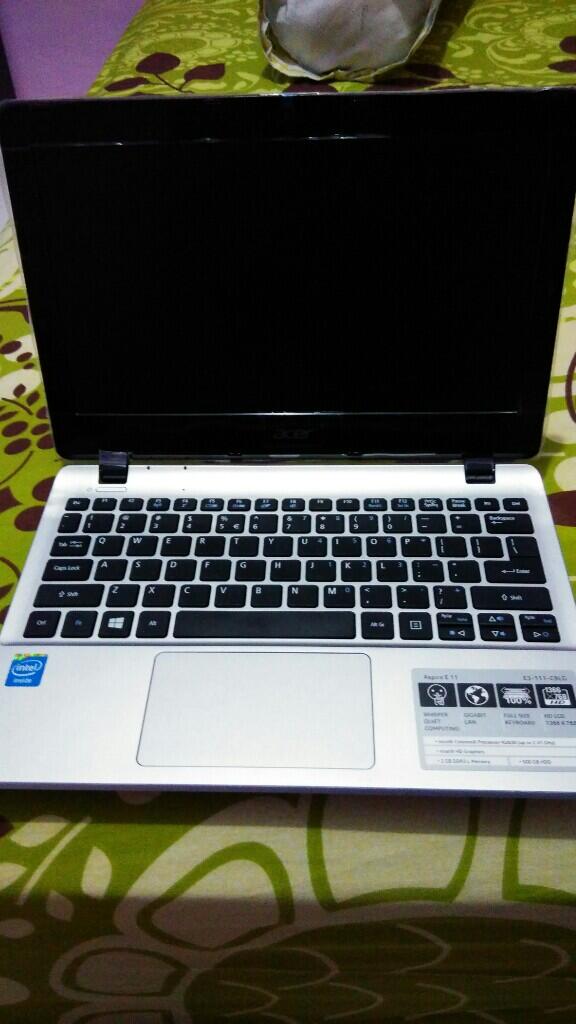 Laptop Acer E3-111 Silver, 12 inch, Terima Rekber