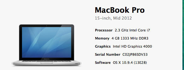 Macbook Pro 15-inch Mid 2012 MD103 i7 2.3GHz 750GB termurah