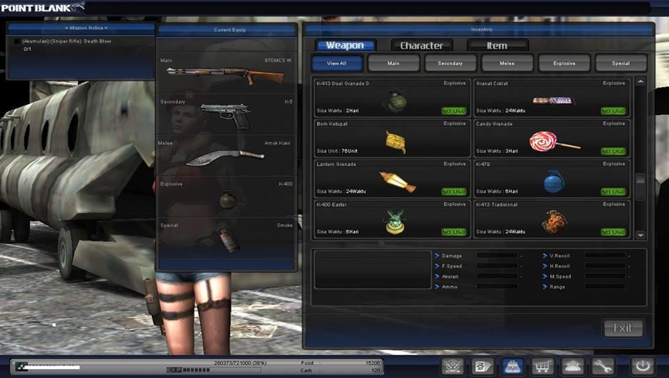 DIJUAL CHAR POINTBLANK PANGKAT KOLONEL GRADE 4
