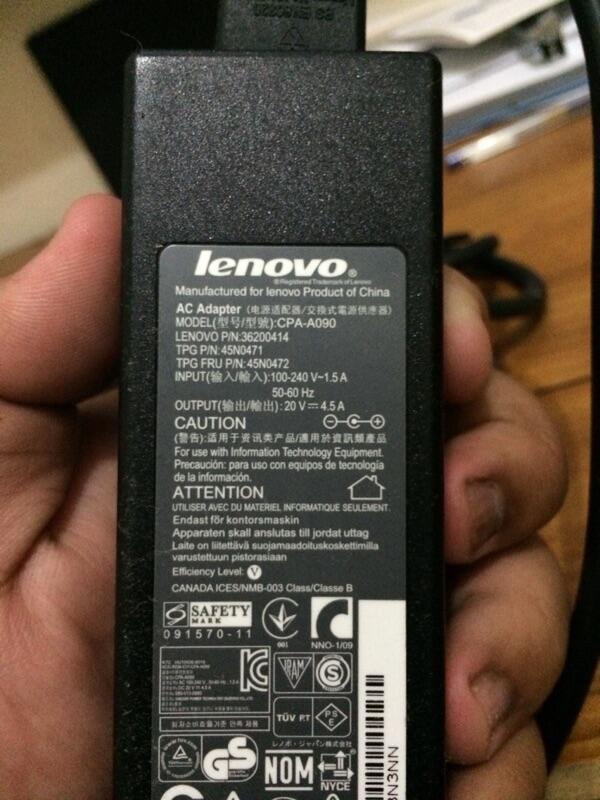 Charger laptop toshiba lenovo bekas murah
