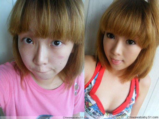 Cewek-Cewek Asia Sebelum & Sesudah Makeupan&#91;Caemm woeee&#93;