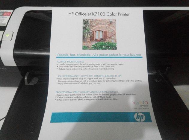 Printer A3 HP OfficeJet K7100 Catridge Baru Refill