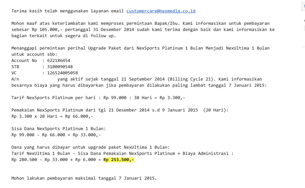 Mohon pendapat tentang upgrade paket Nexmedia