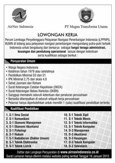 &#91; All About REKRUTMEN AIRNAV 2015&#93;