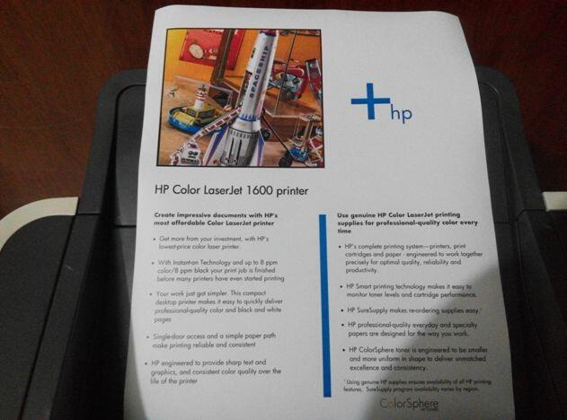 Printer Laser Warna HP 1600 Toner Ori ada yang masih 97%