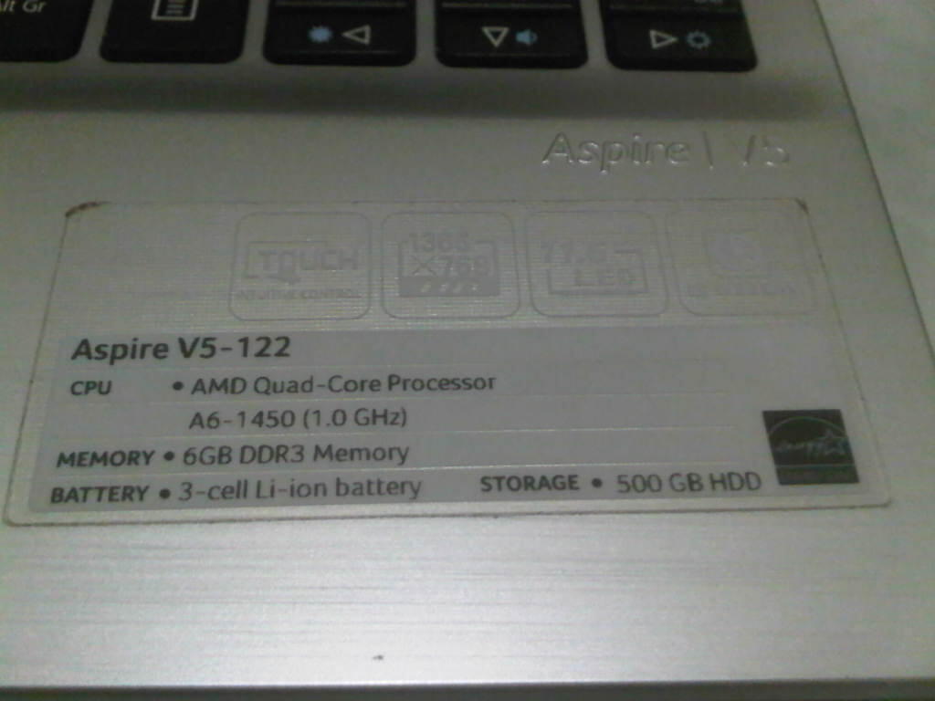 NOTEBOOK SUPER GAMING ACER V5-122 TOUCHSCREEN RAM 6GB VGA 3GB GRATIS ONGKIR PALEMBANG