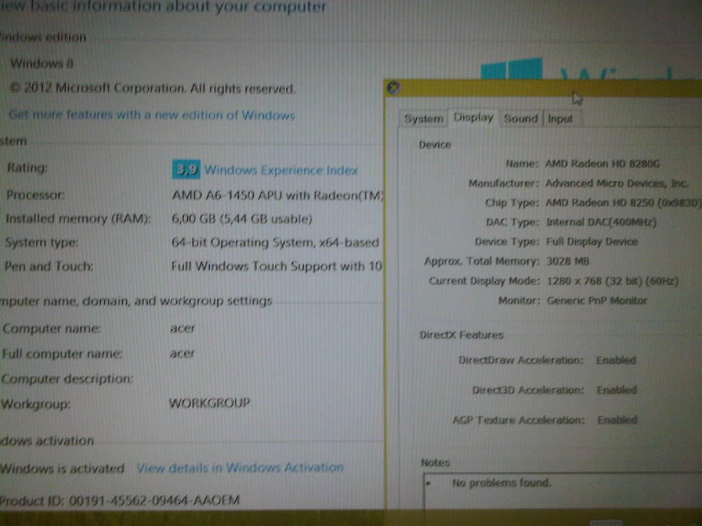 NOTEBOOK SUPER GAMING ACER V5-122 TOUCHSCREEN RAM 6GB VGA 3GB GRATIS ONGKIR PALEMBANG
