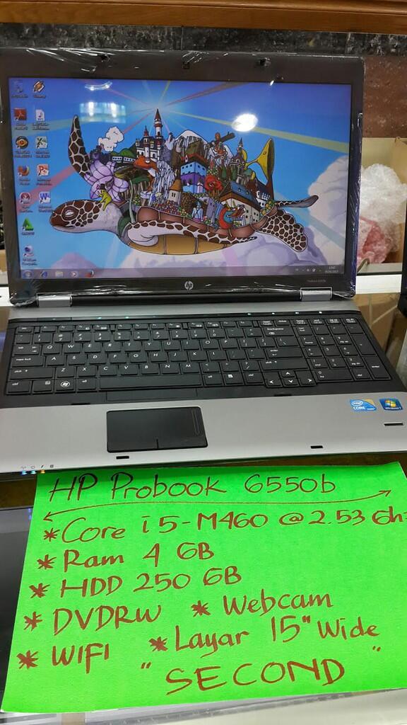 HP PROBOOK 6550B CORE I5 2.4GHZ / 4GB RAM / HDD 250GB / STIKER WINDOWS / DVDRW