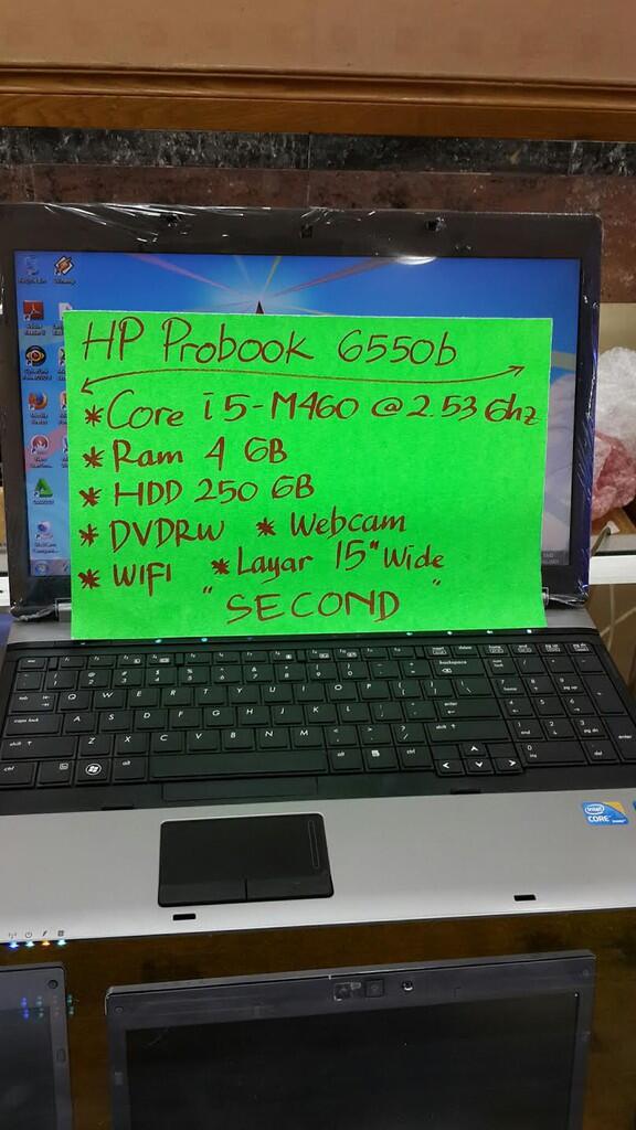 HP PROBOOK 6550B CORE I5 2.4GHZ / 4GB RAM / HDD 250GB / STIKER WINDOWS / DVDRW
