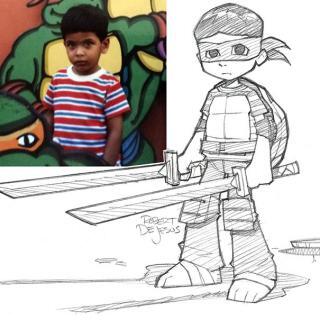 Seni Keren foto asli dijadikan Kartun ( Imut Detected )