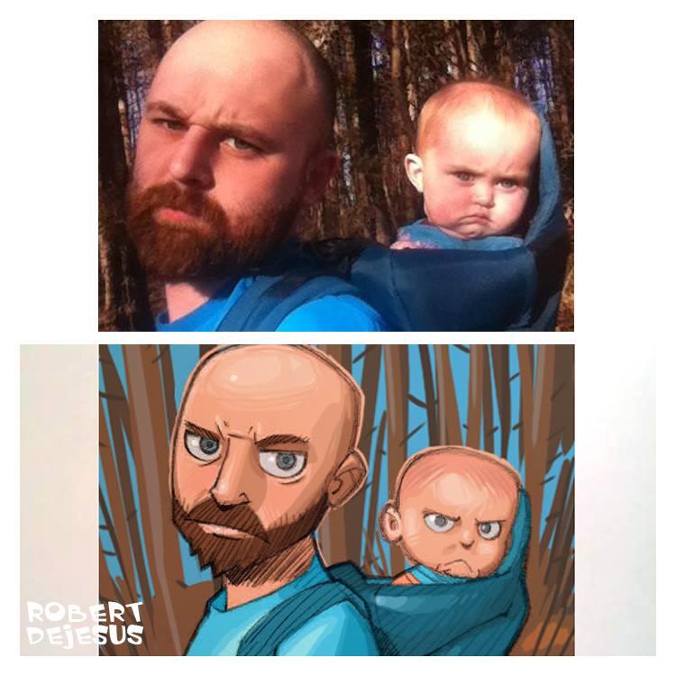 Seni Keren foto asli dijadikan Kartun ( Imut Detected )