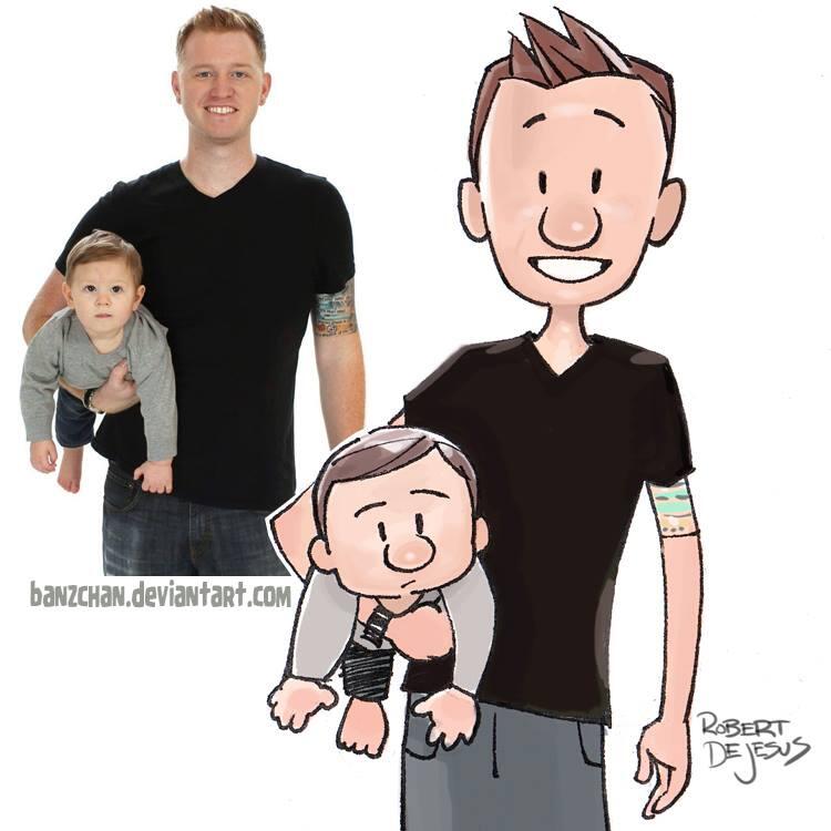 Seni Keren foto asli dijadikan Kartun ( Imut Detected )