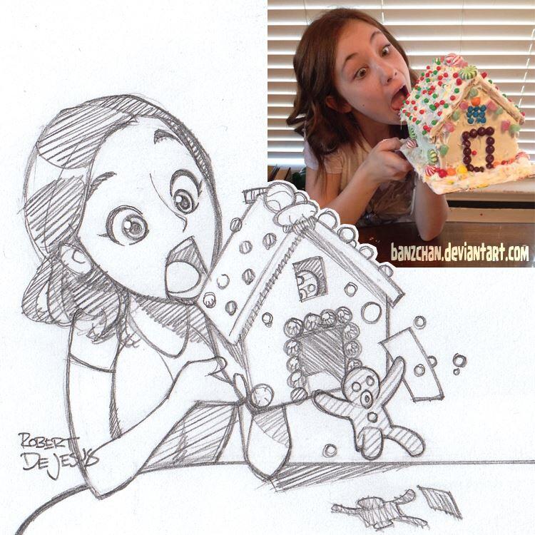 Seni Keren foto asli dijadikan Kartun ( Imut Detected )