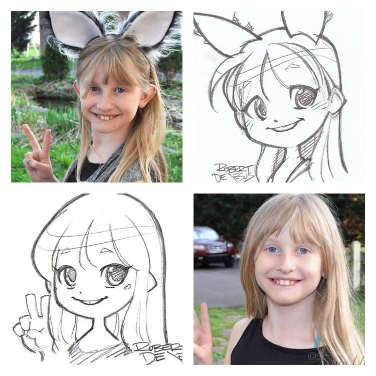 Seni Keren foto asli dijadikan Kartun ( Imut Detected )