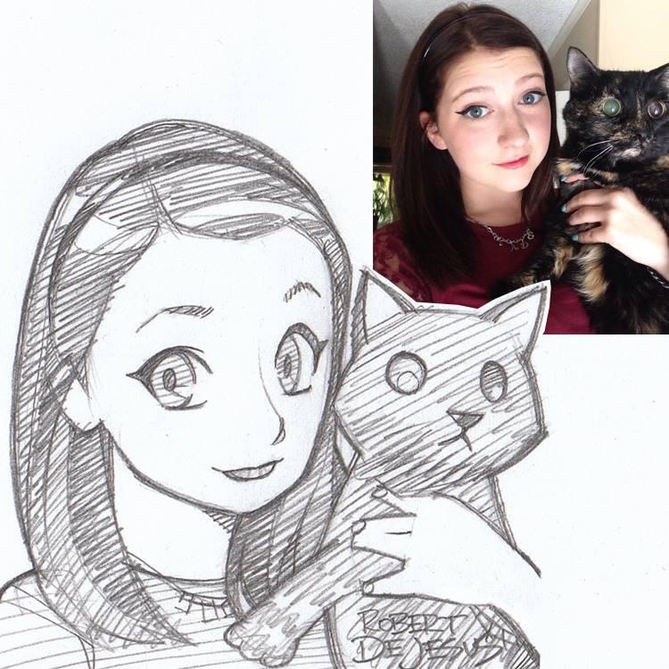 Seni Keren foto asli dijadikan Kartun ( Imut Detected )