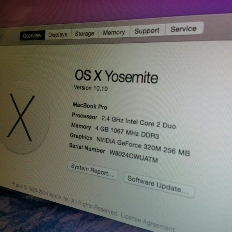MacBook Pro 13 inch 2.4GHz Intel Core 2 Duo