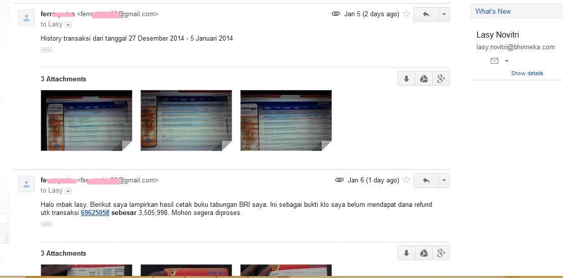 Surat terbuka utk Bhinneka: Mohon kembalikan dana saya.
