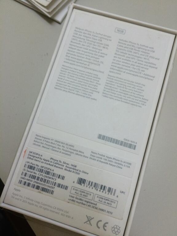 Terjual iphone 5S Silver 16GB Mulus kayak Cita Citata 