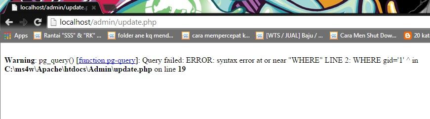 WTA Script Update di php gak error...