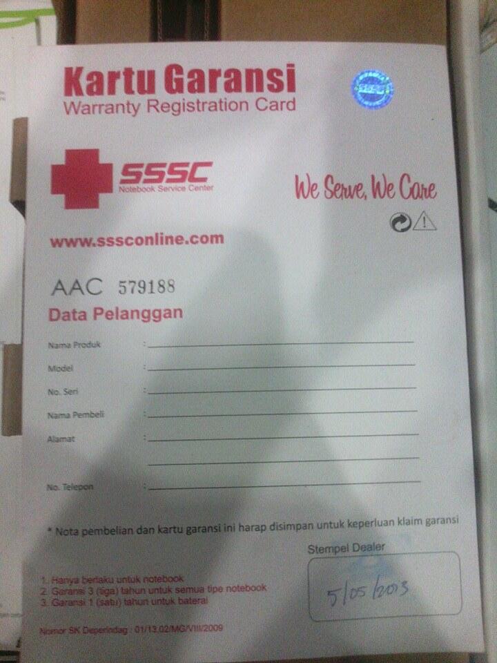 Laptop Acer V5-471G Core i3 Garansi s/d Mei 2016 Bandung