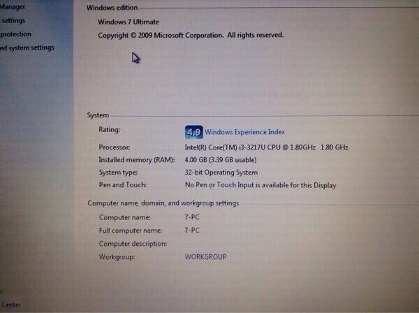 Laptop acer aspire E1-470, Core i3, Ram 4Gb