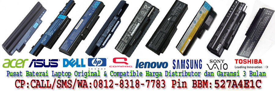 *Hot Sale*Baterai/Batre Laptop Mac -Acer-Asus-Dell-Lenovo-Hp/Compaq-Toshiba-Sony-Axio